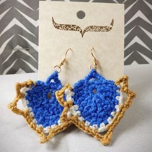 Cerulean Bouche Mandala Earrings